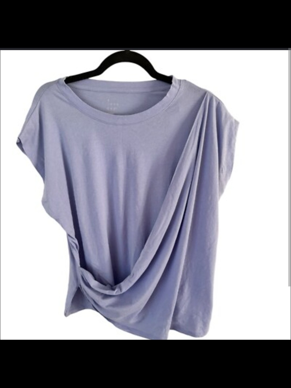 A New Day Draped Casual Women's Top in Light Lavender